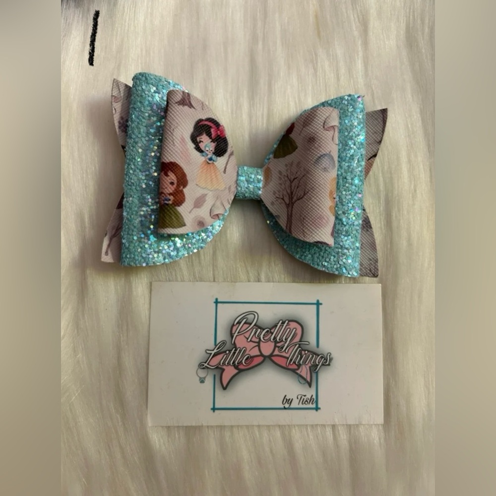 Handmade faux leather hair bow